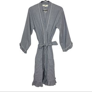 Eileen West Gingham Robe Ruffle Detail S/M